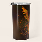 Rising Phoenix Bird  Travel Mug Gallery Image 3