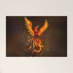Rising Phoenix Bird  Welcome Mat Gallery Image 1