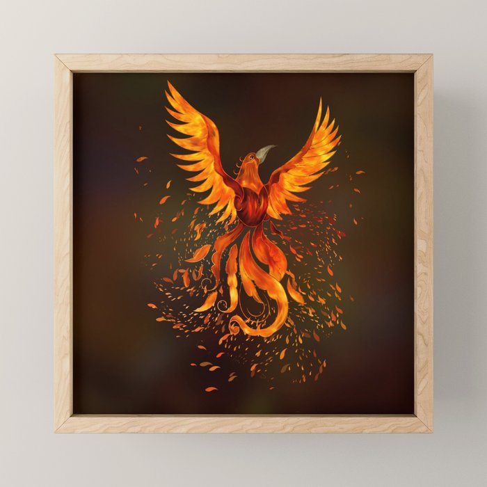 Rising Phoenix Bird  Mini Art Print Gallery Image 1