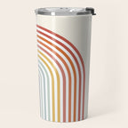 Minimalist colorful rainbow lines  Travel Mug Gallery Image 2