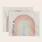 Minimalist colorful rainbow lines  Placemat Gallery Image 1