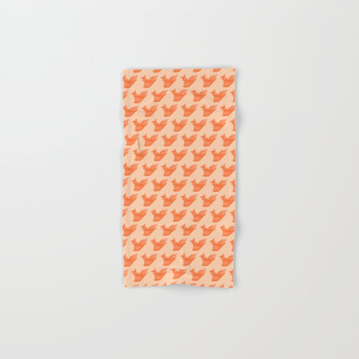 Allergic to Nuts - Origami Orange Squirrel Bath Towel Gallery Image 1