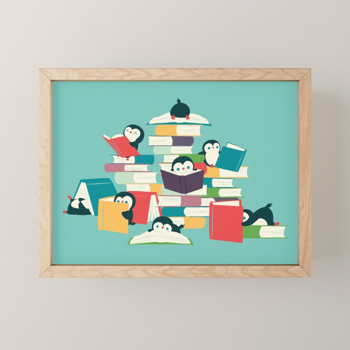 Reading Penguins Mini Art Print Gallery Image 1