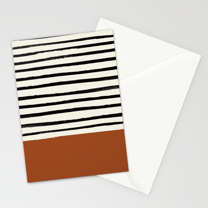 Burnt Orange x Stripes Stationery Card Gallery Image 2