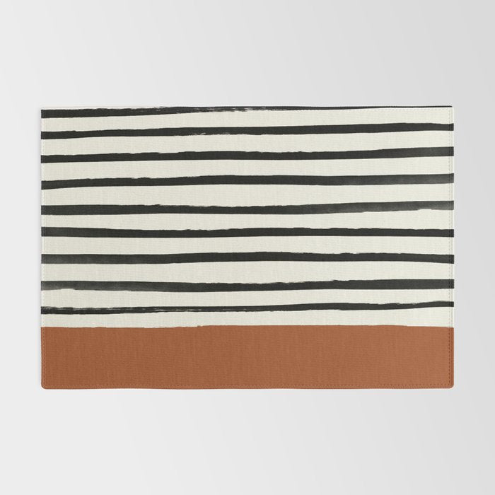 Burnt Orange x Stripes Rug Gallery Image 2