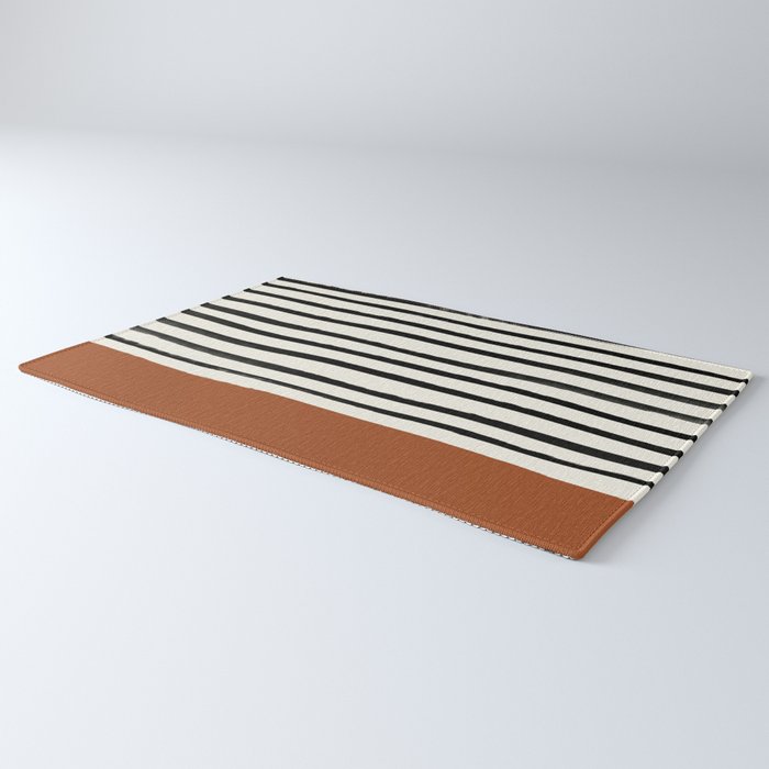 Burnt Orange x Stripes Rug Gallery Image 3