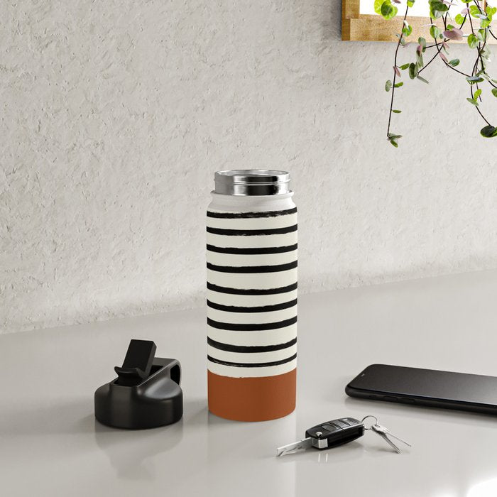 Burnt Orange x Stripes Water Bottle Gallery Image 4