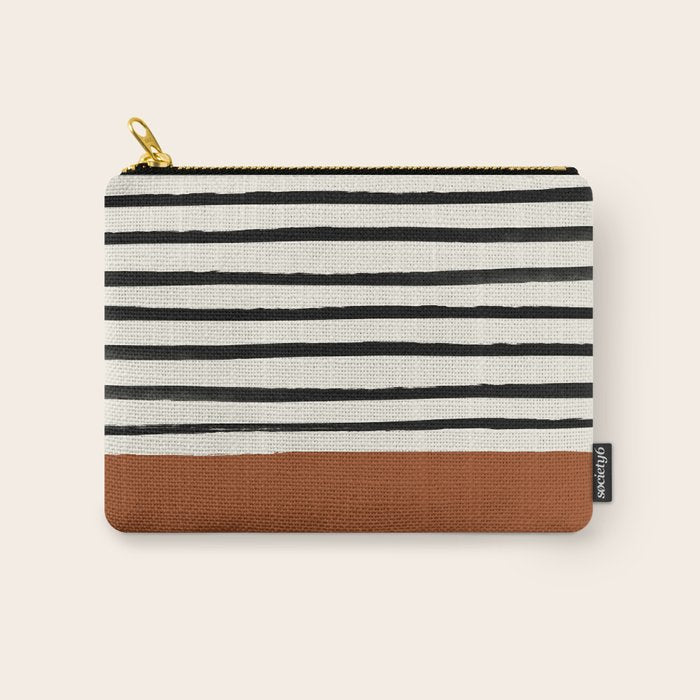 Burnt Orange x Stripes Carry All Pouch Gallery Image 1