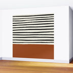 Burnt Orange x Stripes Wall Mural Gallery Image 2