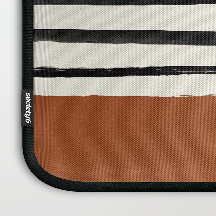 Burnt Orange x Stripes Laptop Sleeve Gallery Image 3