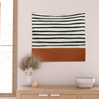 Burnt Orange x Stripes Wall Tapestry Gallery Image 2