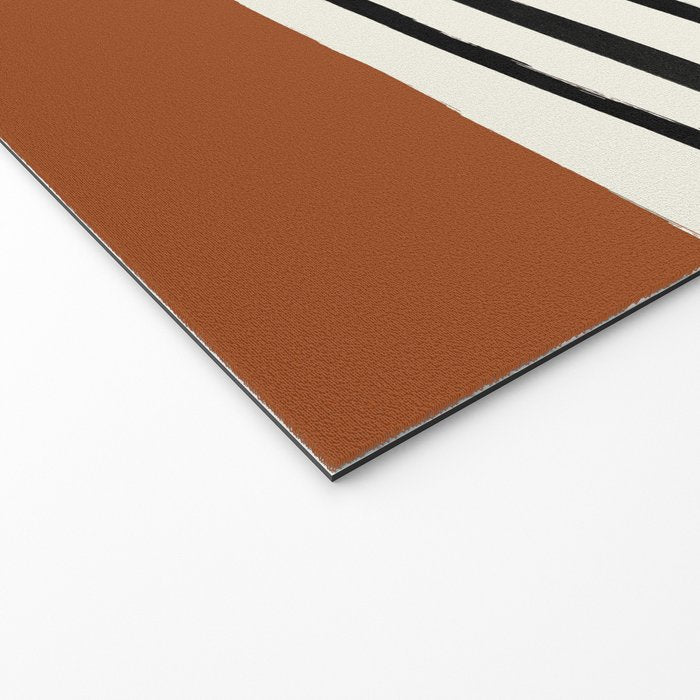 Burnt Orange x Stripes Welcome Mat Gallery Image 2