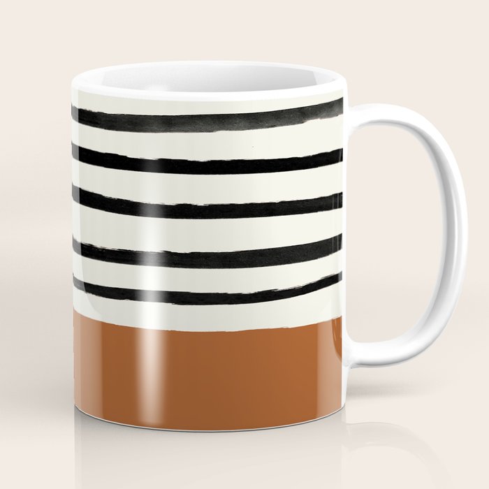 Burnt Orange x Stripes Coffee Mug Gallery Image 1