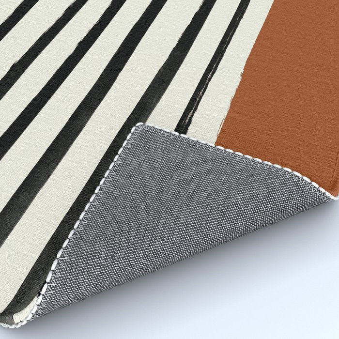 Burnt Orange x Stripes Rug Gallery Image 4