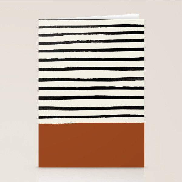 Burnt Orange x Stripes Stationery Card Gallery Image 2