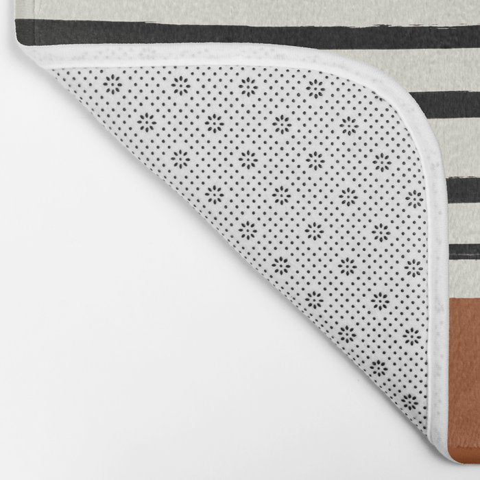 Burnt Orange x Stripes Bath Mat Gallery Image 2