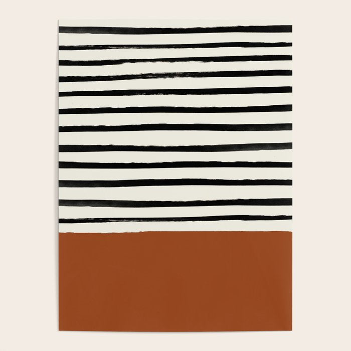 Burnt Orange x Stripes Poster Gallery Image 4