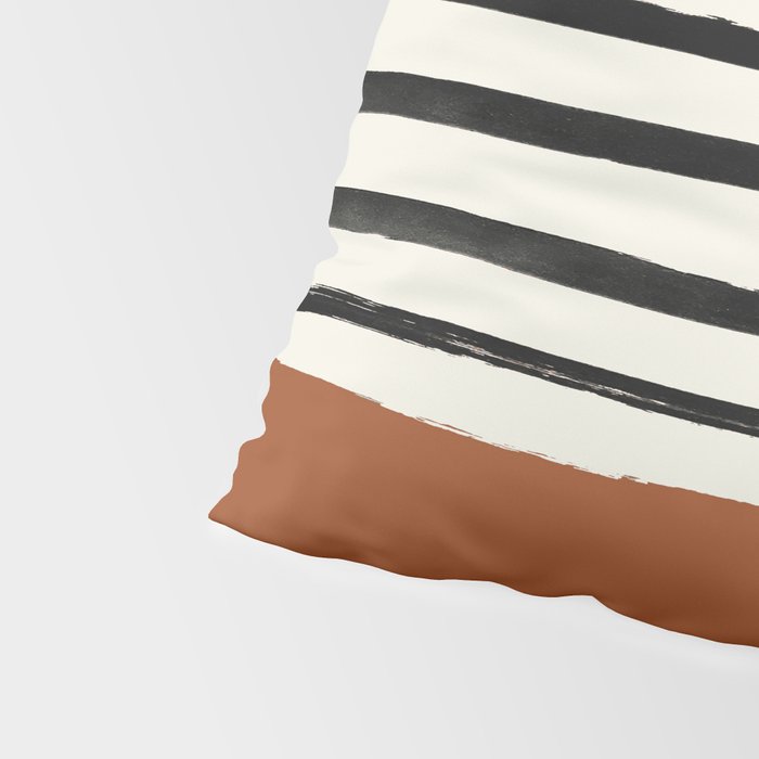 Burnt Orange x Stripes Pillow Sham Gallery Image 4
