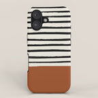 Burnt Orange x Stripes iPhone Case Gallery Image 1