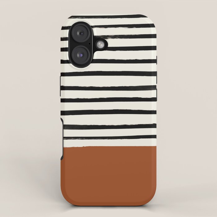 Burnt Orange x Stripes iPhone Case Gallery Image 1