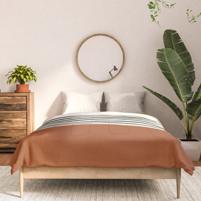 Burnt Orange x Stripes Comforter Gallery Image 3