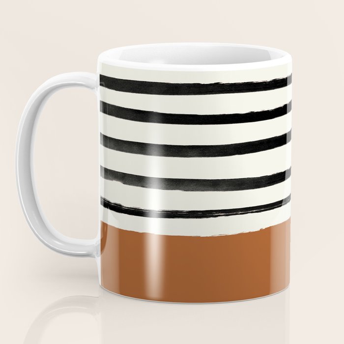Burnt Orange x Stripes Coffee Mug Gallery Image 3