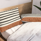 Burnt Orange x Stripes Pillow Sham Gallery Image 2