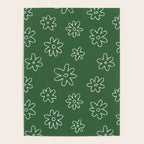 Green garden flower doodle art pattern Poster Gallery Image 4
