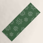 Green garden flower doodle art pattern Yoga Mat Gallery Image 1
