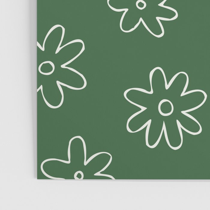 Green garden flower doodle art pattern Poster Gallery Image 3