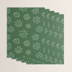 Green garden flower doodle art pattern Wrapping Paper Gallery Image 3