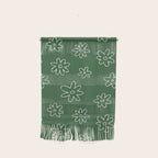 Green garden flower doodle art pattern Wall Hanging Gallery Image 1