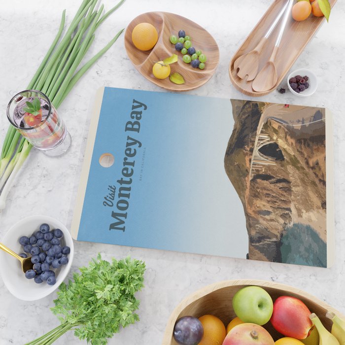 Visit Monterey Bay. Cutting Board Gallery Image 2