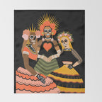 day of dead Throw Blanket Gallery Image 2