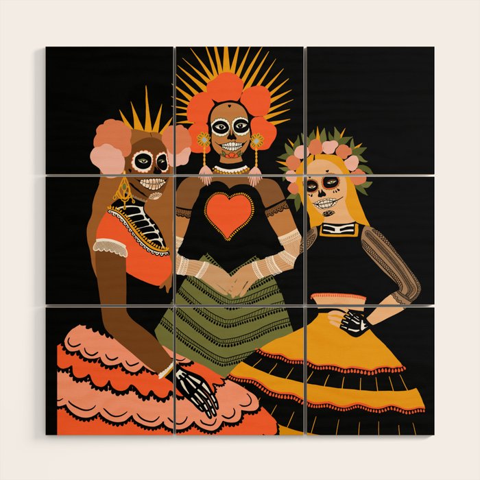 day of dead Wood Wall Art Gallery Image 1