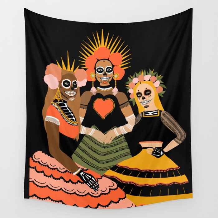 day of dead Wall Tapestry Gallery Image 4