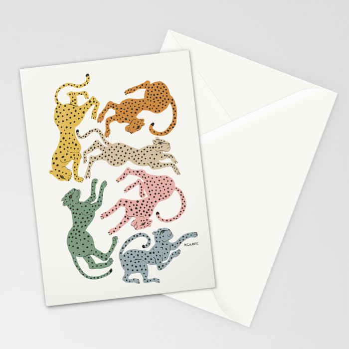 Rainbow Cheetah Stationery Card Gallery Image 2