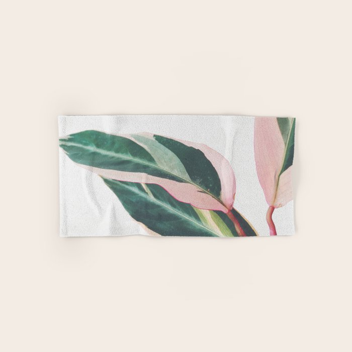 Pink Leaves II Bath Towel Gallery Image 1