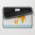 Dogs Near Water - Yellow and White Laptop Sleeve Gallery Image 2