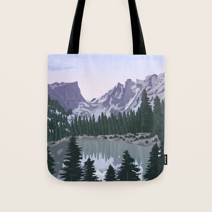Rocky Mountain National Park Poster, Colorado, USA, Denver, Rocky Mountains, National Parks Tote Bag Gallery Image 1