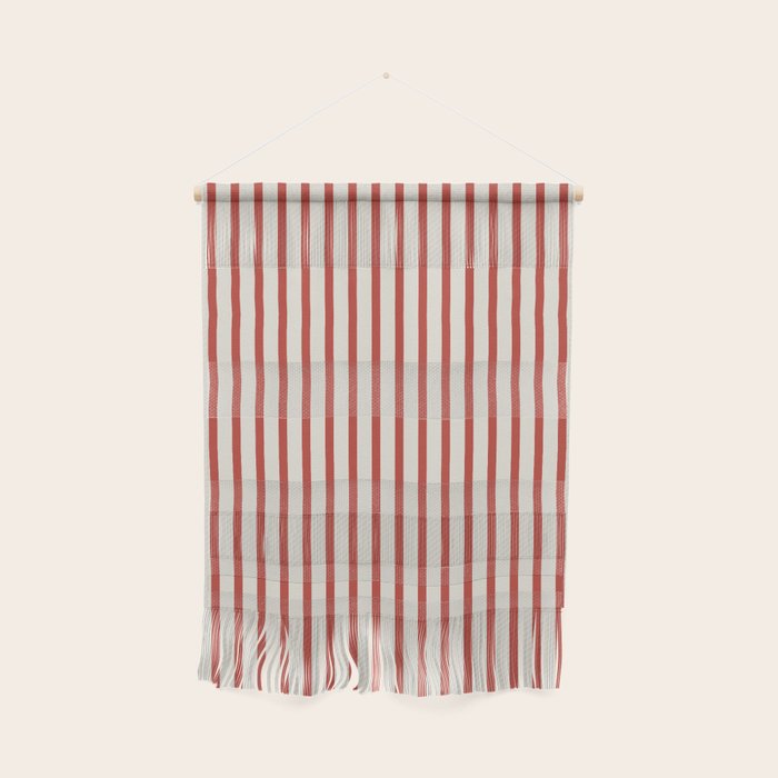 Red And Cream Striped Wall Hanging Gallery Image 1
