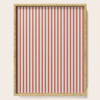 Red And Cream Striped Serving Tray Gallery Image 1