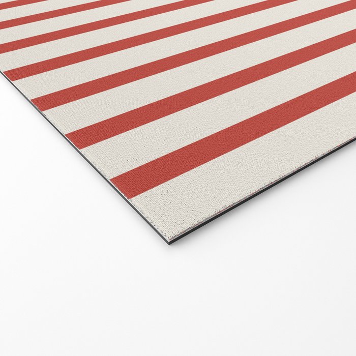 Red And Cream Striped Welcome Mat Gallery Image 2