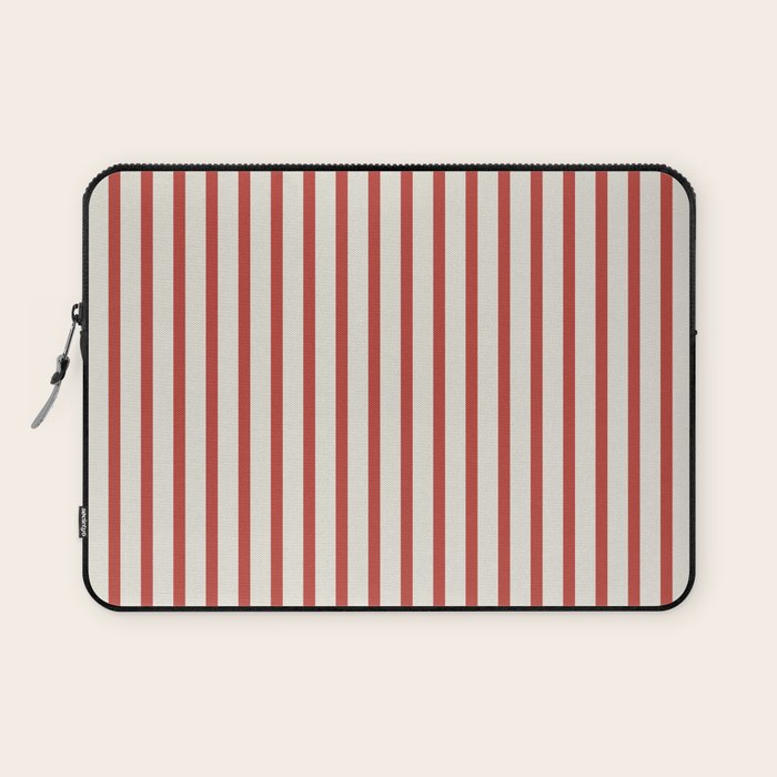 Red And Cream Striped Laptop Sleeve Gallery Image 1