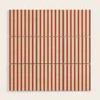 Red And Cream Striped Wood Wall Art Gallery Image 1