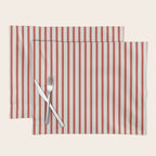 Red And Cream Striped Placemat Gallery Image 1