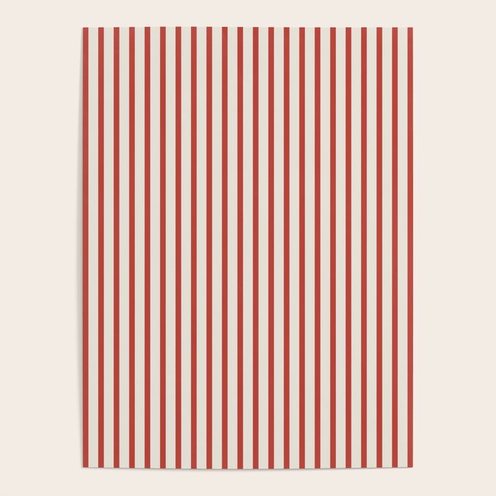 Red And Cream Striped Poster Gallery Image 4