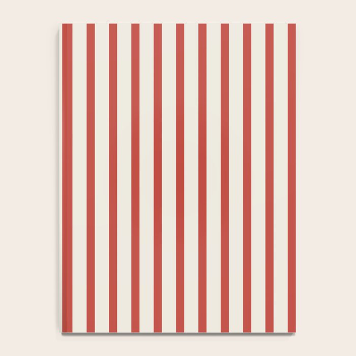 Red And Cream Striped Notebook Gallery Image 4