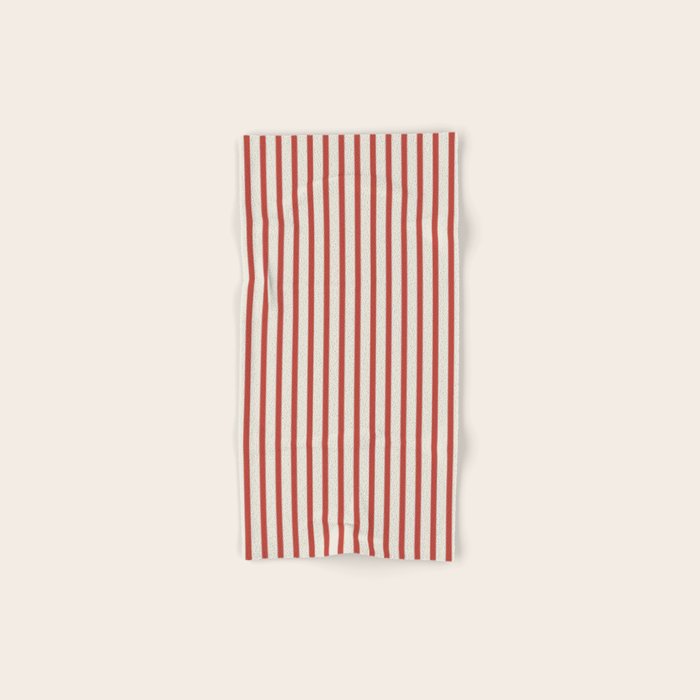 Red And Cream Striped Bath Towel Gallery Image 1