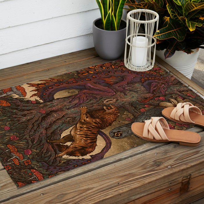 Beware The Jabberwocky Outdoor Rug Gallery Image 2